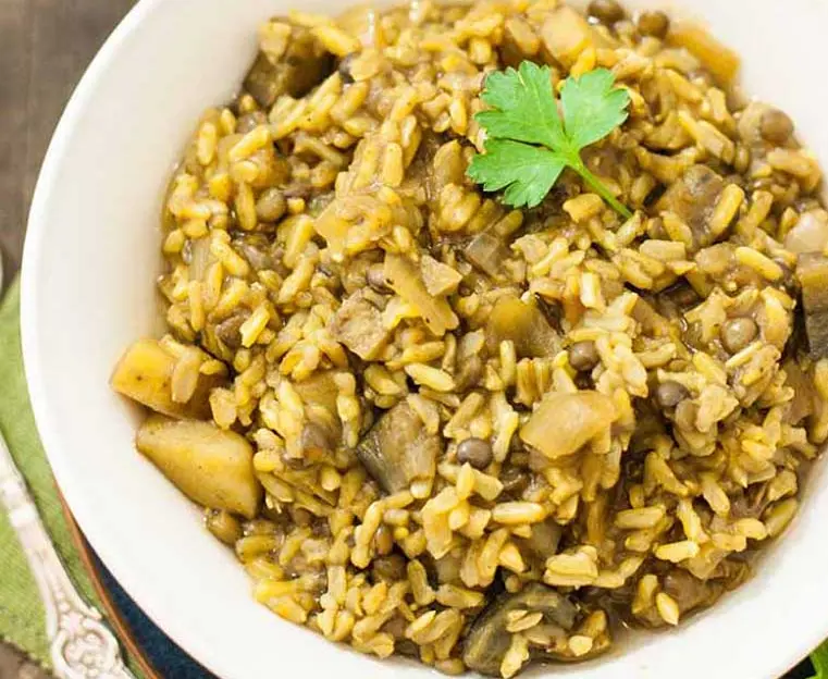 Lentil & Brown Rice - perfect for vegetarians