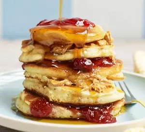 American style breakfast pancakes