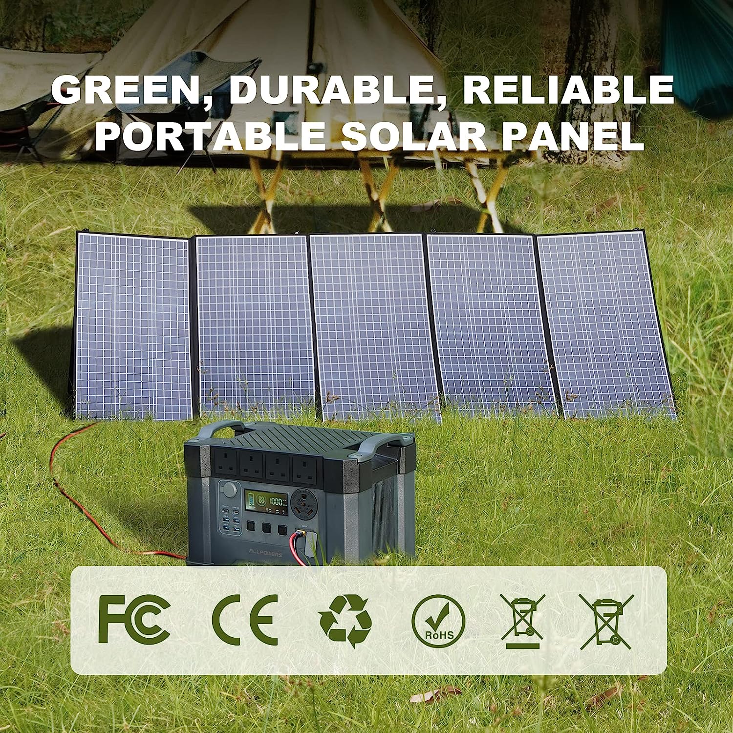 Image of ALLPOWERS 400W Foldable Solar Panel with MC-4 Output XT60/DC Adapter