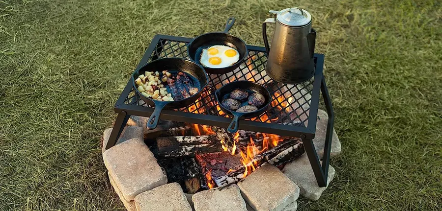 Image of Amazon Basics Heavy Duty Folding Campfire Grill Review