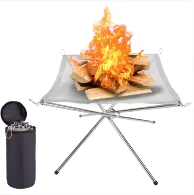 Image of Nestling 304 Folding Firepit Net, Stainless Steel Mesh