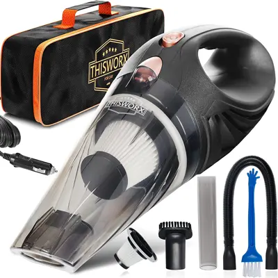 Image of ThisWorx Car Vacuum Cleaner Carry Case - 12V, 4.8m Cord - Car Cleaning