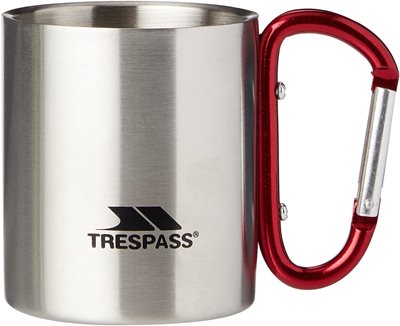 Image of Trespass Bruski, Silver, Double Walled Aluminium Carabiner Camping Cup